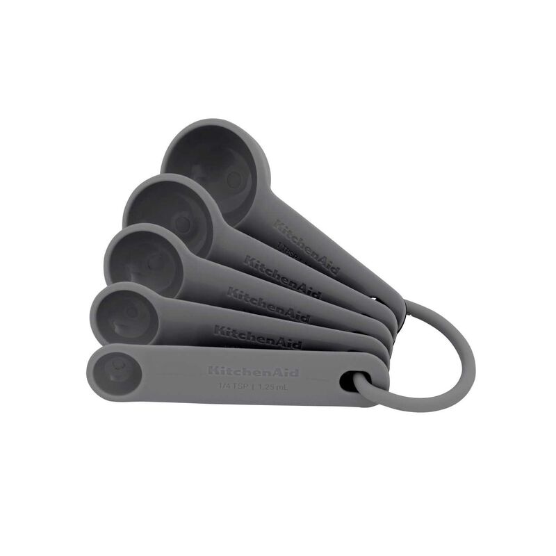 KitchenAid Measuring Spoons Set of Five Charcoal Grey image number 0